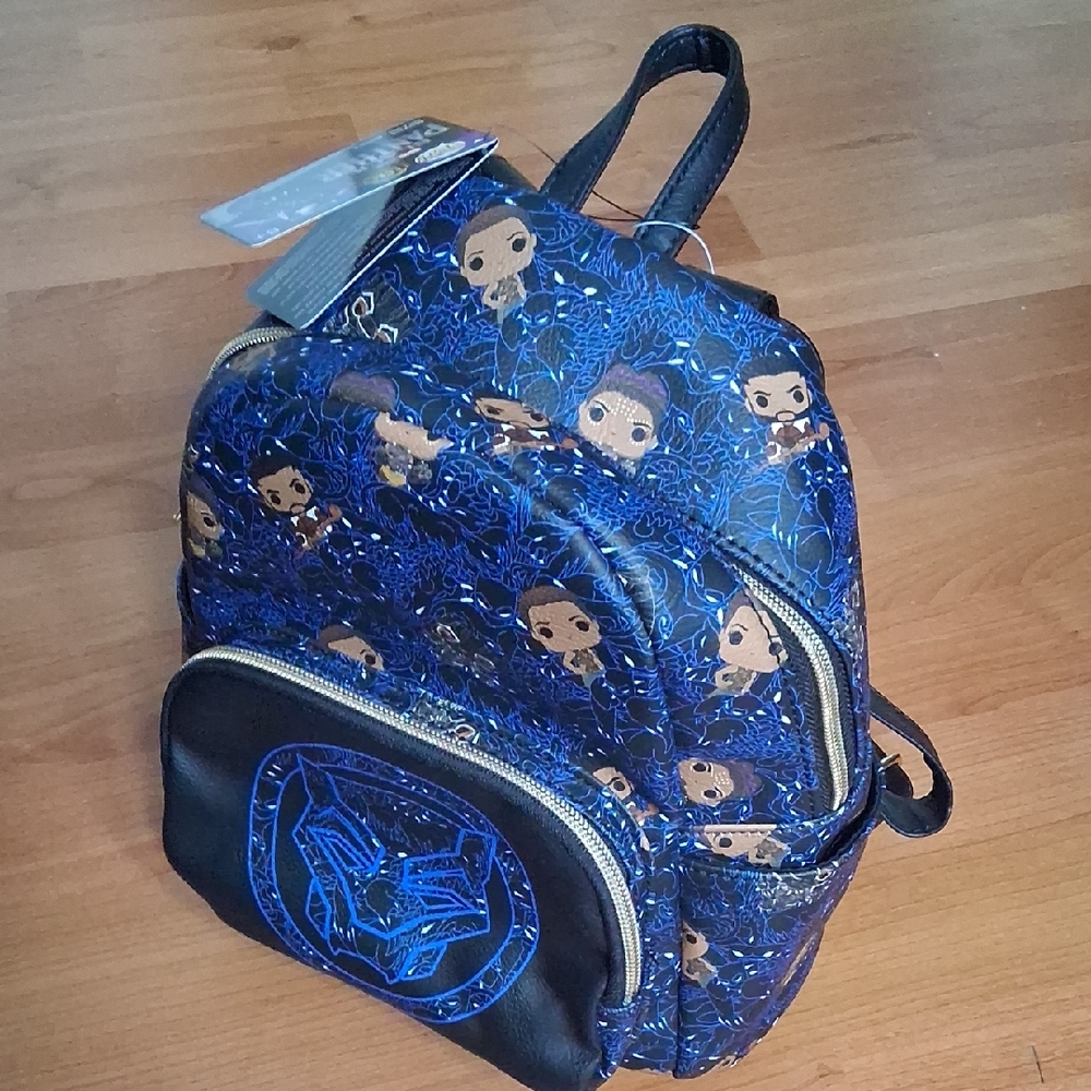 Disney Funko Pop Marvel Black Panther Blue Mini Backpack NWT